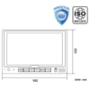 Moniteur couleur 7″ pour camion, van, utilitaire, véhicule pro, agricole, etc. • CVM-C7H - Image 2